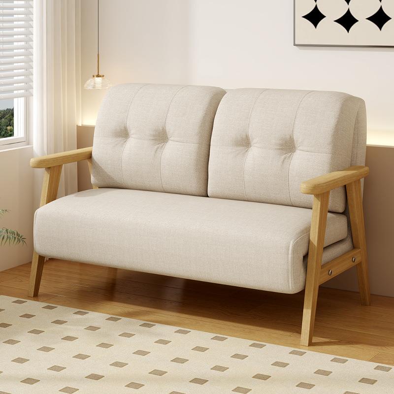 可折叠午休沙发床两用实木懒人沙发椅多功能单双人小户型