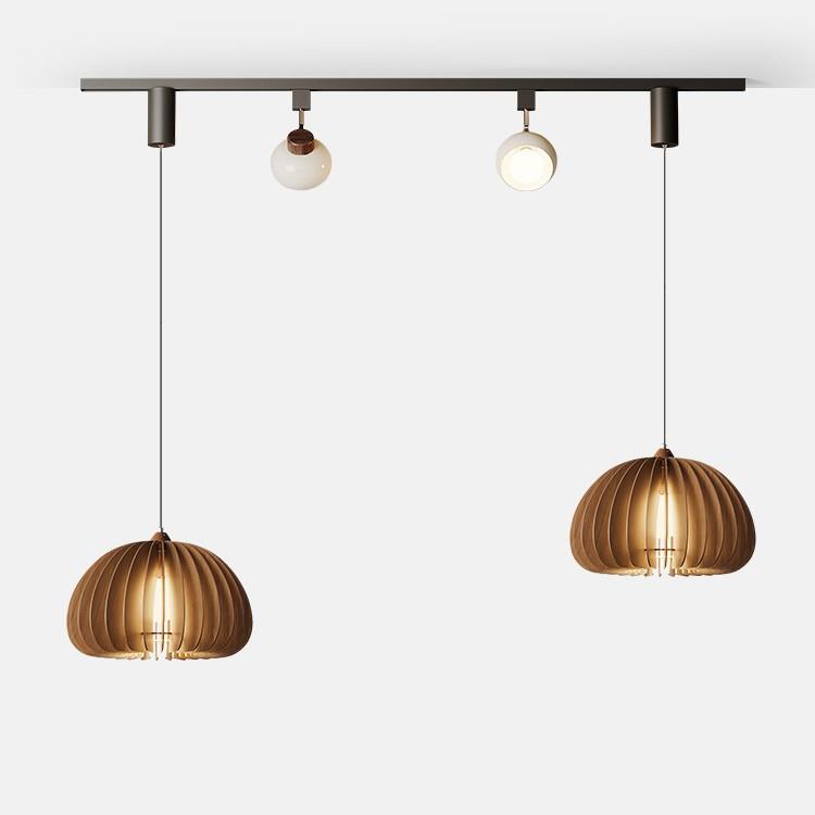 小时光法式中古风设计师餐厅吊灯感复古可移位轨道岛台餐桌灯