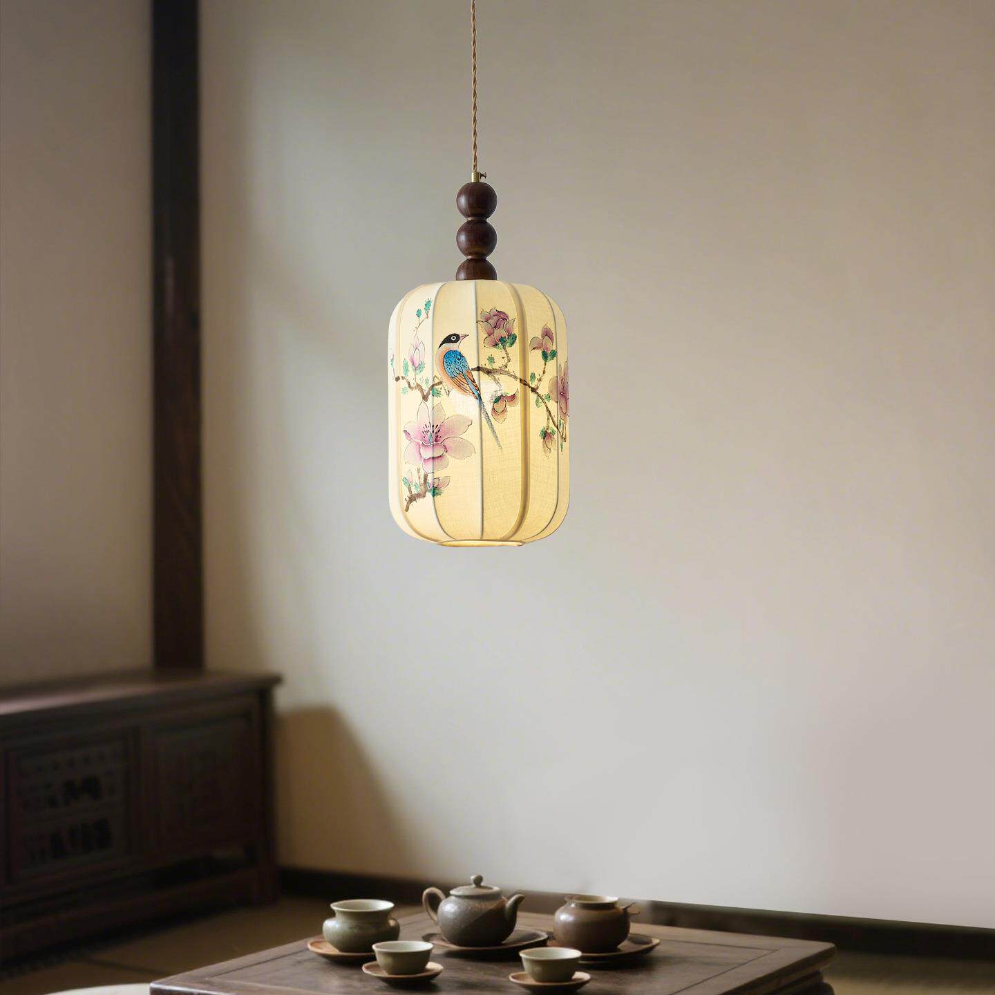 新中式餐厅吊灯禅意茶室灯复古宋代美学中古风卧室灯具书房床头灯