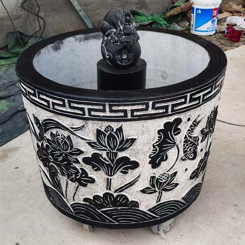 石雕鱼缸花盆养鱼池庭院荷花缸青石仿古水缸天然石缸庭院圆形石槽,电子元器件市场,其它元器件,淘宝优惠券,粉丝福利购,淘宝优惠卷