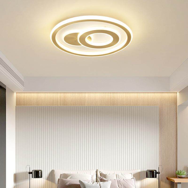 全铜吸顶灯卧室房间现代简约led超薄圆形主卧北欧轻奢灯具灯饰