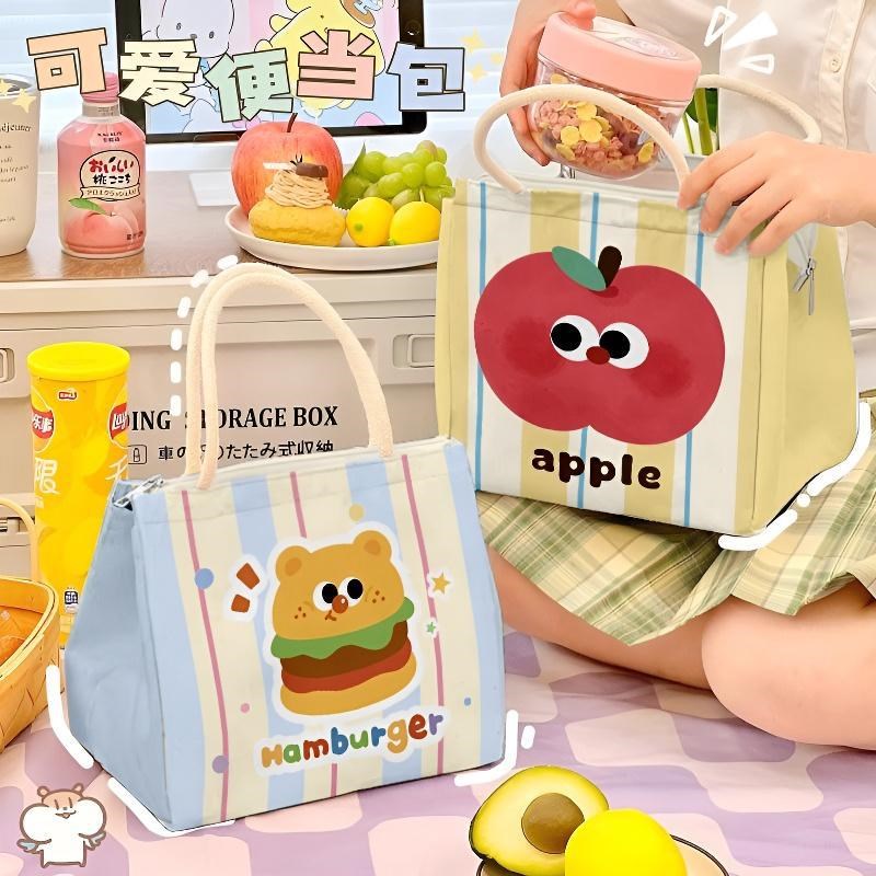 饭盒保温袋学生上班族带饭餐包便当袋手提大容量可爱手提包JY