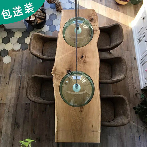 实木大板c大长餐桌大板桌整板客厅原木侘寂风茶桌整块自然边仿古