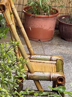 竹椅竹凳子传统手工编织竹子椅子周岁礼凳子V手工住竹制品