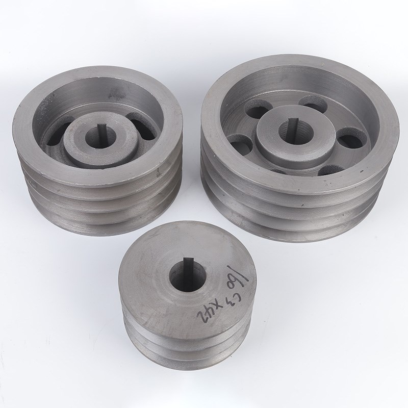 铸铁皮带轮双槽电机轮皮带盘A/B/C/D型单槽2A平厂家三角传动轮