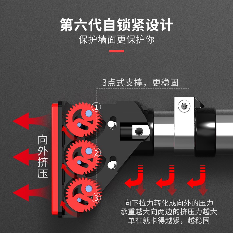 引体向上器墙体单杠家用室内走廊挂壁式可打孔儿童拉伸成人吊杆
