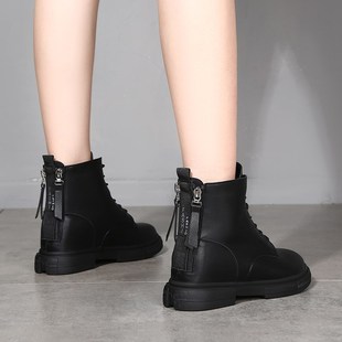 瘦瘦炸街短靴小码 单鞋 春秋英伦风爆款 显脚小马丁靴女2024年新款