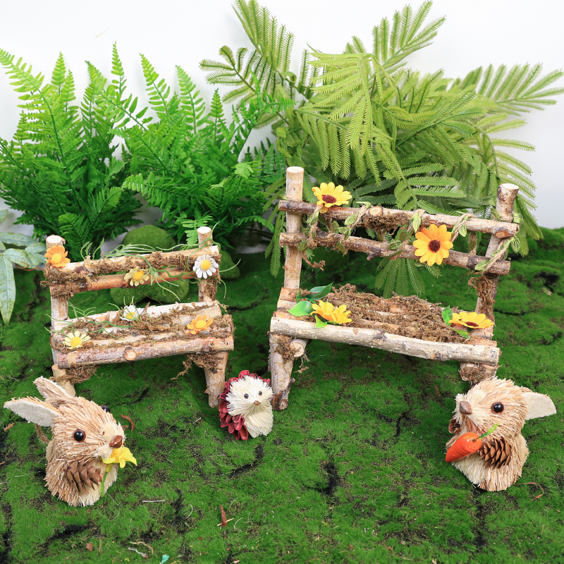 小凳子白桦木环创材料场景布置DIY装饰摆件微景观造景植物角庭院