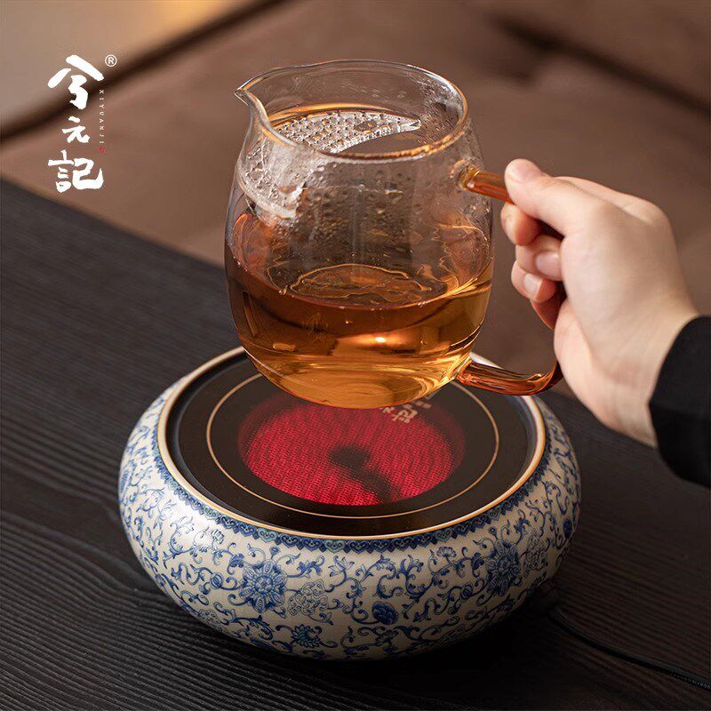 兮元记玻璃月牙公道杯绿茶公杯大容量茶海过滤分茶器耐高温煮茶壶图片