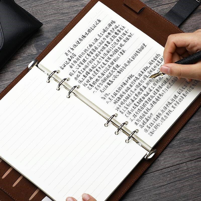 密码锁笔记本子a5可拆卸活页本带锁密码本商务记事本简约笔记本文