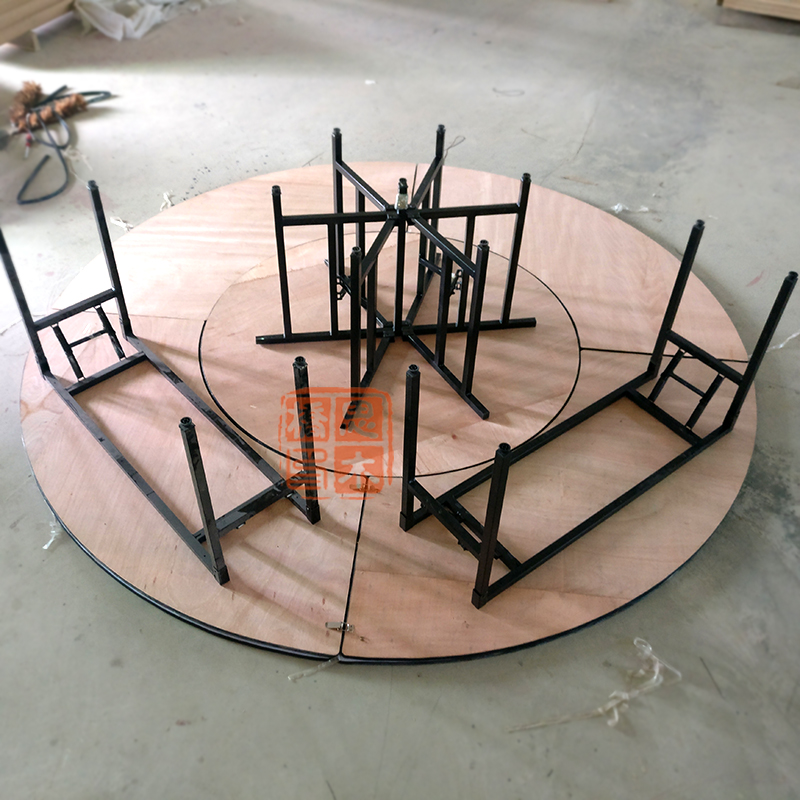 2.8/3/3.3/3.2/3.4/3.5/3.6m米餐桌折叠大圆桌饭桌圆桌面桌子多人