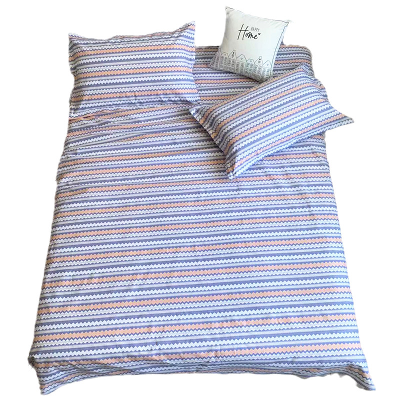 纯棉优质老粗布床单三件套加厚夏季亚麻软凉席榻榻米炕单波纹睡单