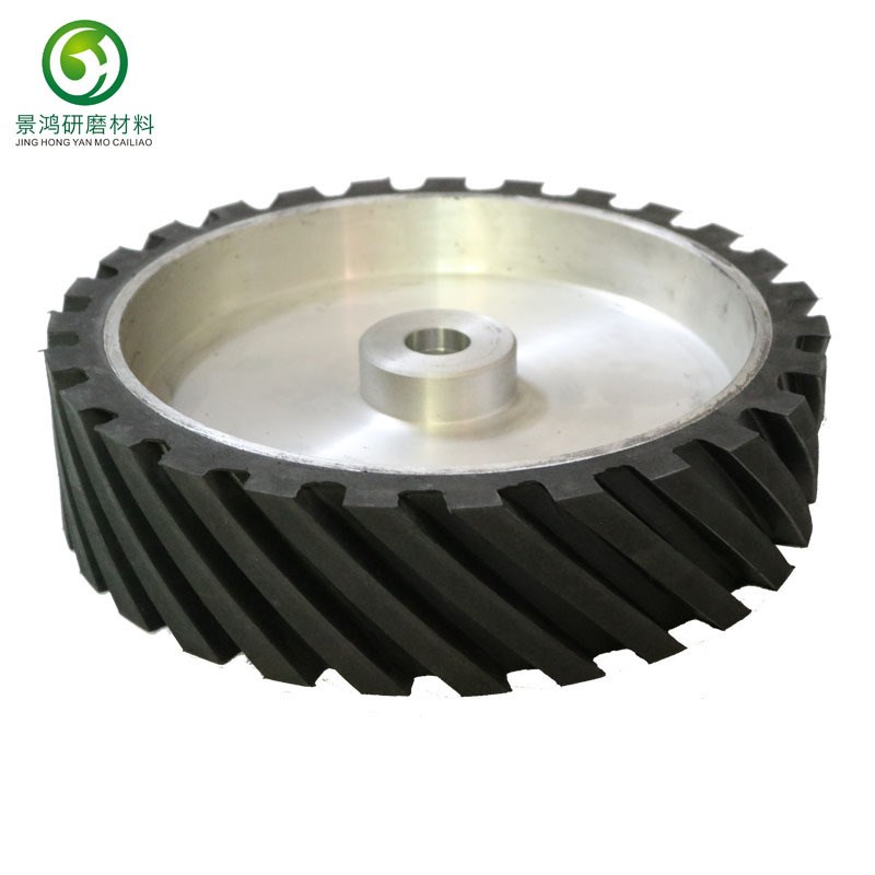 砂带机橡胶轮铝芯胶轮金属打磨抛光轮抛光机砂带轮砂带机铝轮