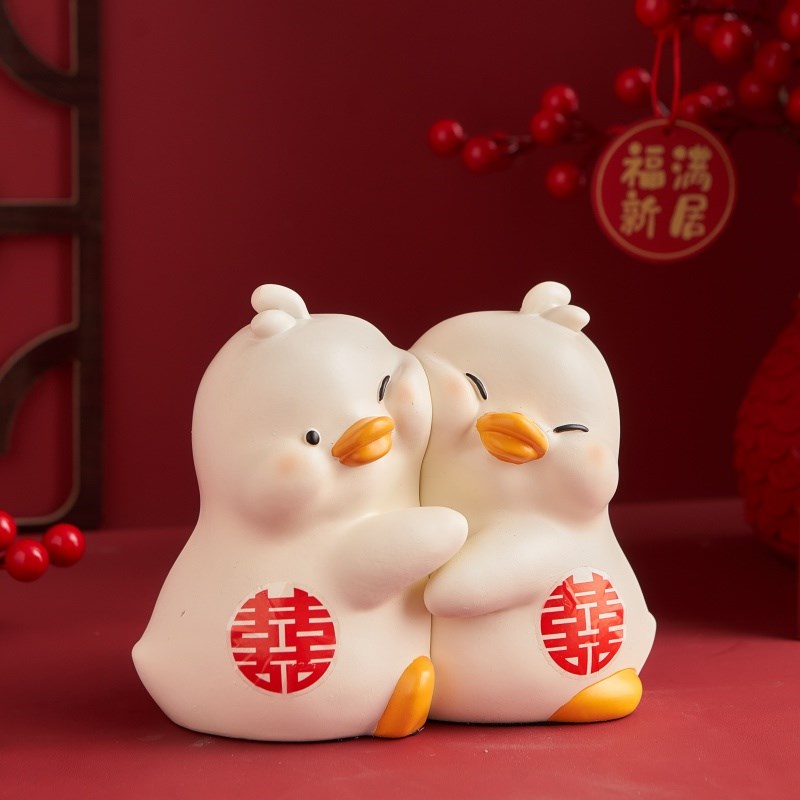 结婚新婚订婚礼物摆件喜字送新人新娘朋友闺蜜实用桌面小婚房装饰
