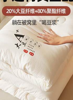 2025新型a型母婴级生态原棉大豆被冬季被芯春秋U季被大豆纤维被