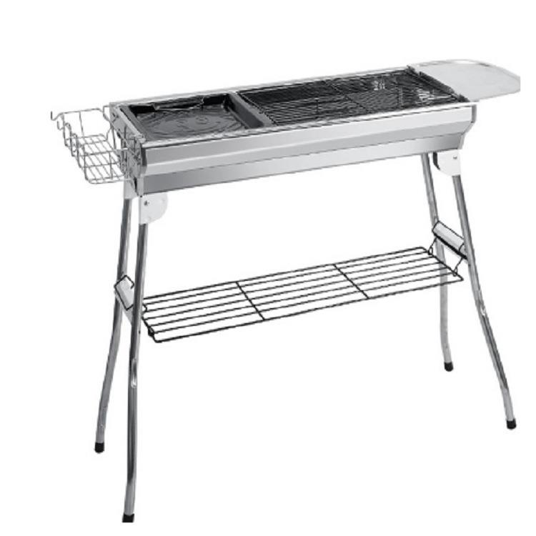 户外烧烤炉家用木炭全套烤串用具野外碳烤肉炉大号不锈钢烧烤架子