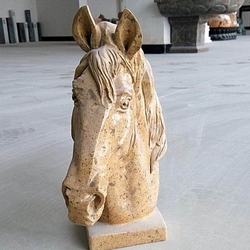 石雕汉白玉马头工艺品摆件花岗岩石雕马石雕腾飞马青石石雕马厂家