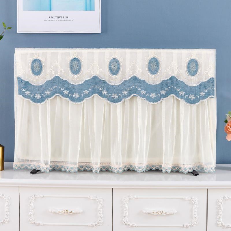 蕾丝布艺开机不取电视罩32寸42寸50寸55寸60寸坐式挂式液晶防尘罩