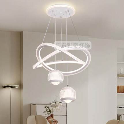 led餐厅吊灯现代简约饭厅餐桌网红吧台灯卧室吊灯楼梯灯中山灯具