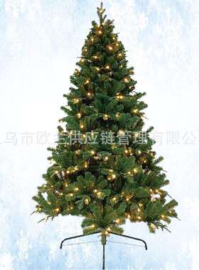 跨境绿色发光圣诞树多种尺寸落地圣诞树 圣诞节商超节日氛围装饰