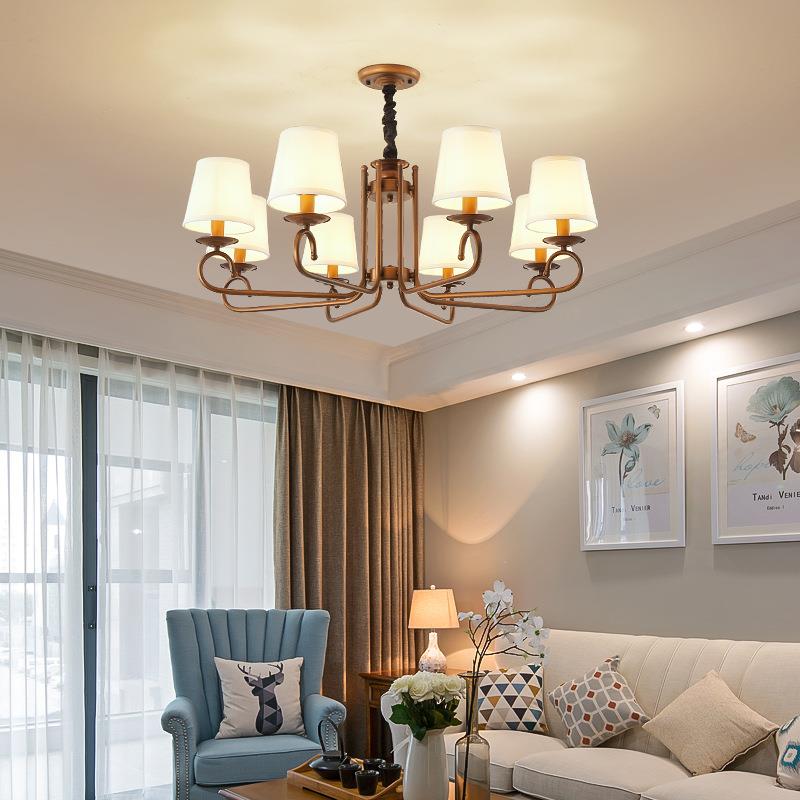 复古美式吊灯客厅大厅餐厅卧室灯乡村法式民宿新款中古简约灯具