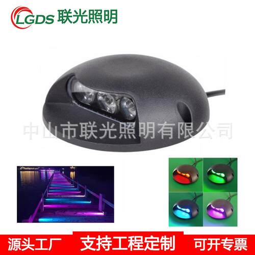 LED户外防水栈道灯步道灯台阶灯6W龟背地埋灯512外控侧发光埋地灯