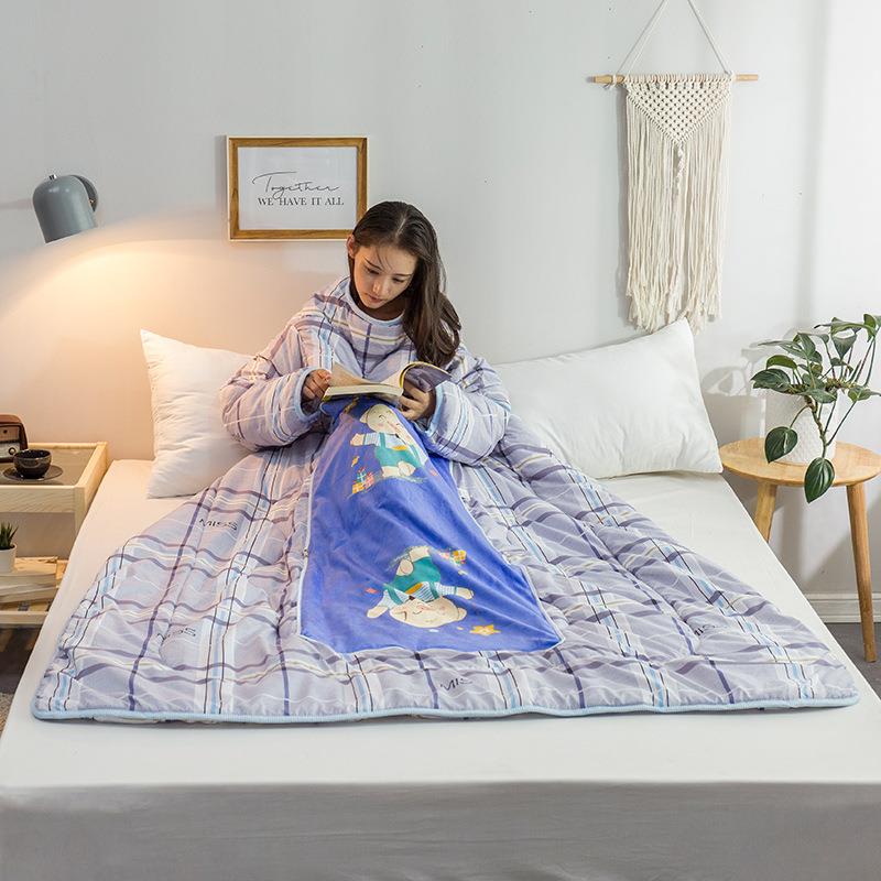 CB@懒人被子冬天袖被抱枕单人儿童保暖学生带袖子连体防踢被睡袋