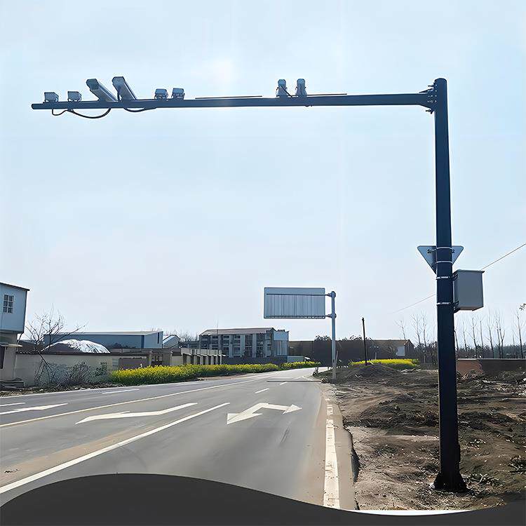 小区公园广场监控立杆倒L型 户外道路八角杆道路交通标志杆