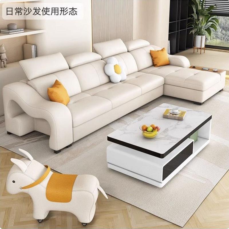 猫抓皮沙发床两用可折叠多功能创意小户型客厅贵妃沙发可储物