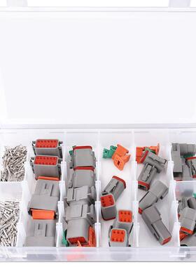 跨境 188pcs盒装 DT系列2/12针汽车连接器公母防水接插件套装