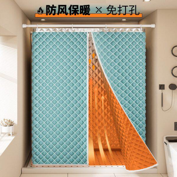 2024新款冬天保暖浴帘浴室洗澡不冷神器帐篷防水夹棉加厚浴罩浴帐