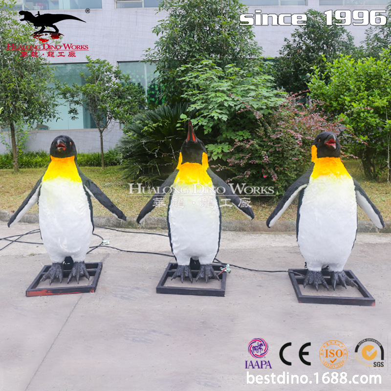 仿真粘毛机械模型呆萌企鹅海洋馆科技馆模型展览自贡动物生产工厂