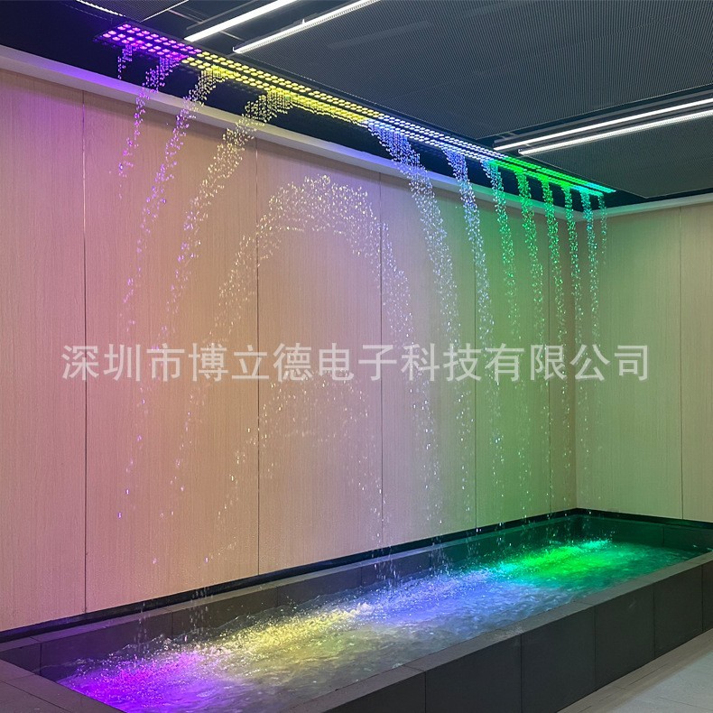 室内水景数码水帘动态水幕数字图文水帘梦幻水幕墙安装调试智能