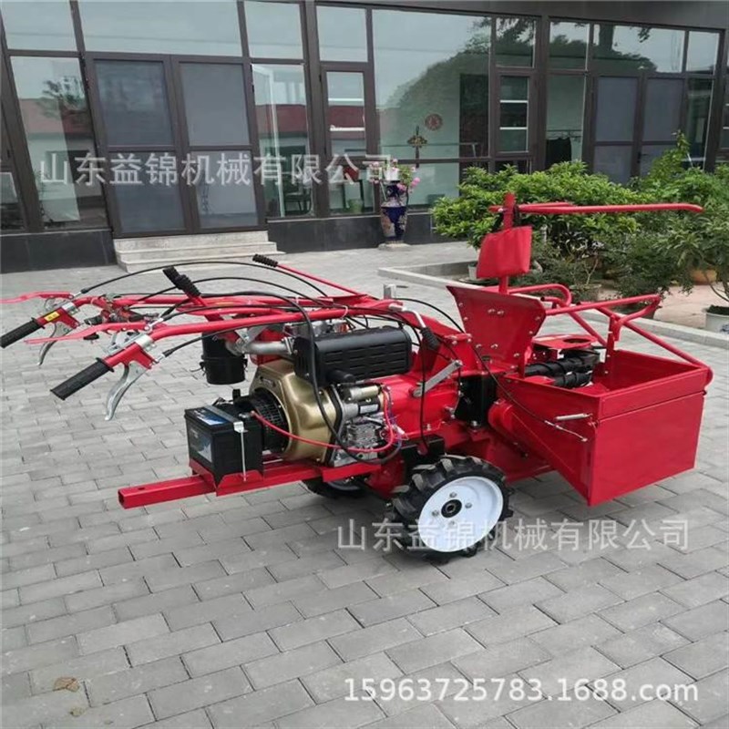 出售掰棒子扒皮摘穗机o 手扶车带的单行玉米收获机 收割装箱一体