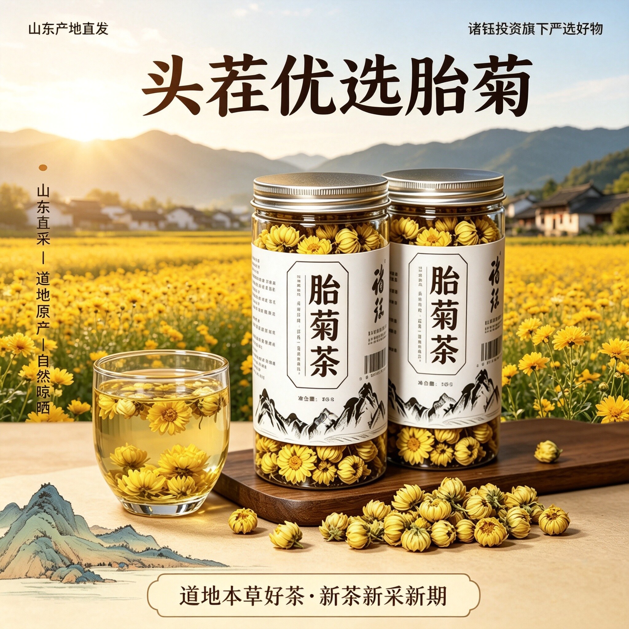 特级胎敬菊花花山东特产无糖40克