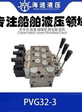 船用软管吊机克令吊液压手动操纵阀比例多路阀换向阀PVG32-3