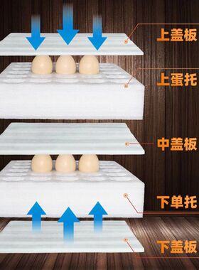 珍珠棉鸡蛋包装盒家用土鸡蛋托装寄快递L专用箱防震防摔没蛋纸板