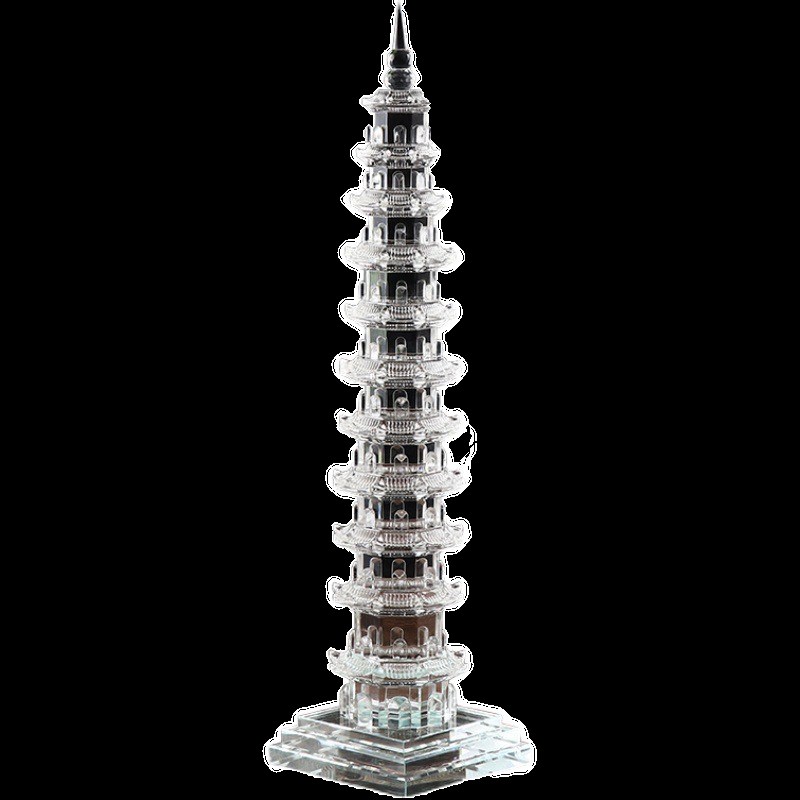 水晶文昌塔彩色13三层9九层11层7层客厅办公室书房书桌面装饰摆件