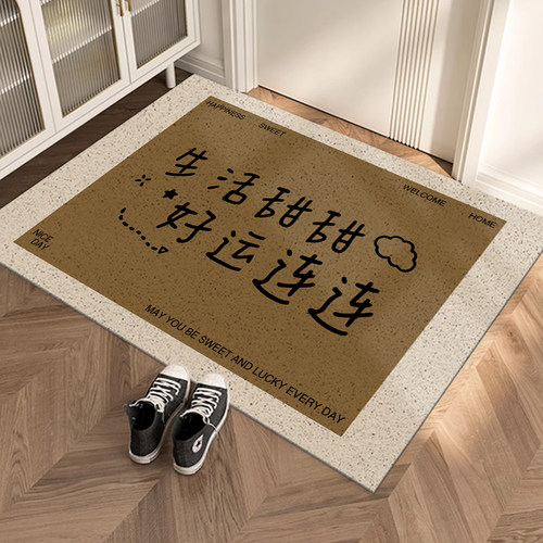 简约入户门垫家用门口进门脚垫pvc防I滑地垫刮泥蹭土丝圈地毯垫子