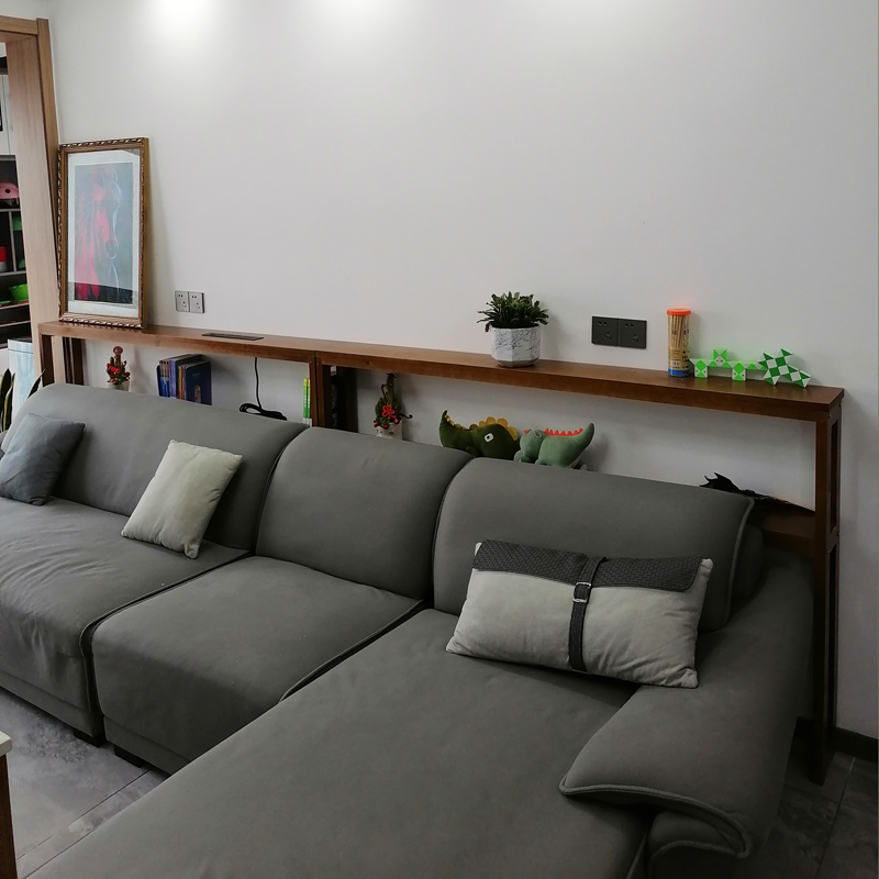 沙发后置物架靠墙长条实木多层书架缝隙架窄桌子床头床尾背柜架子