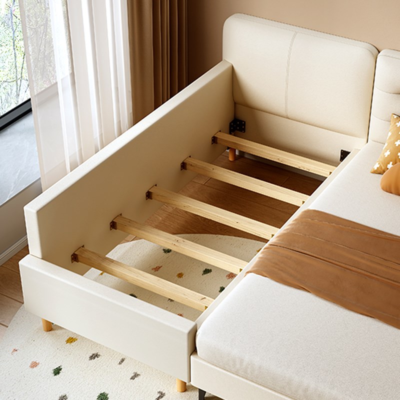 实木儿童床孕婴可用带护栏软包加宽拼接大床宝宝婴儿床可定制尺寸