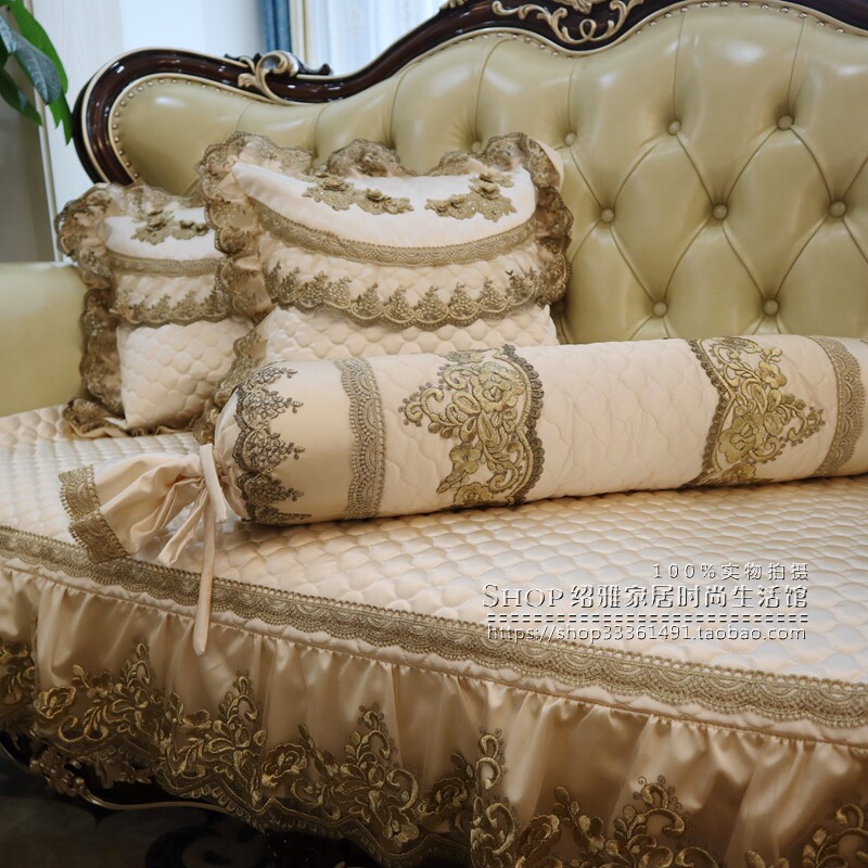 卉园思梦境爱沙发垫沙发坐垫沙发巾扶手巾欧式奢华款抱枕可定做