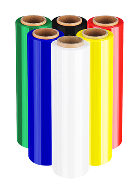 50cm缠绕膜PE拉伸膜工业大卷打包膜黑色 彩色薄膜物流打包塑料膜