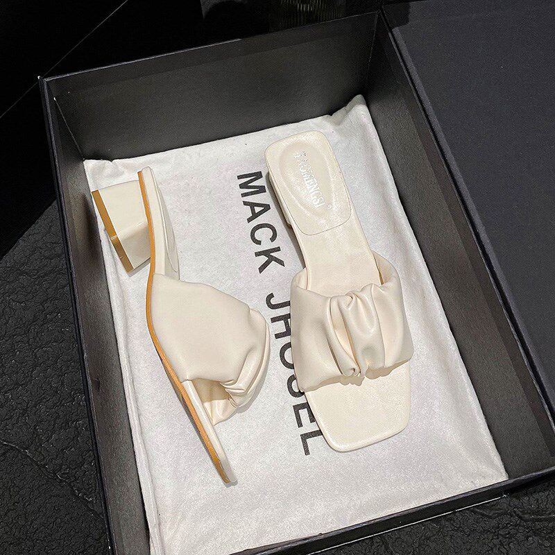 粗跟一字拖鞋女2024新款夏季外穿软底防滑防臭凉拖大码女鞋41-43,女鞋,一字拖,淘宝优惠券,粉丝福利购,淘宝优惠卷