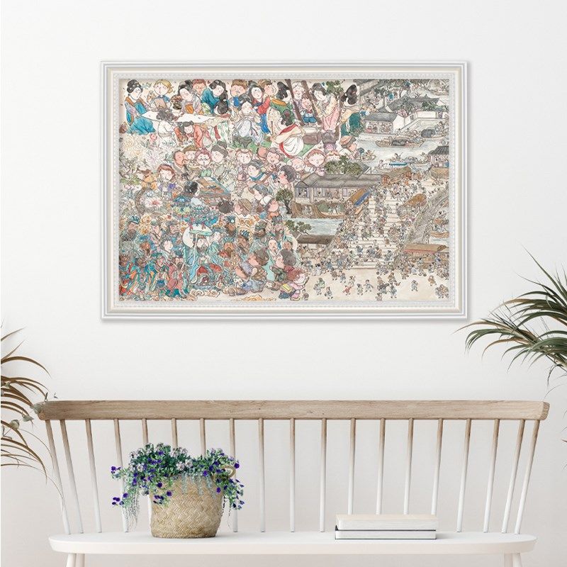 实木相框木质拼图专用框架裱框简约画ins挂墙1000片现代风国潮800,玩具/童车/益智/积木/模型,拼图/拼板,淘宝优惠券,粉丝福利购,淘宝优惠卷