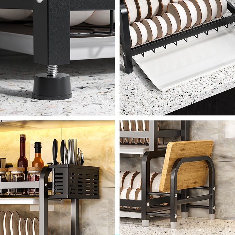 厨房置物架碗架碗碟碗盘收纳架沥水架家用不锈钢放碗筷收纳盒碗柜