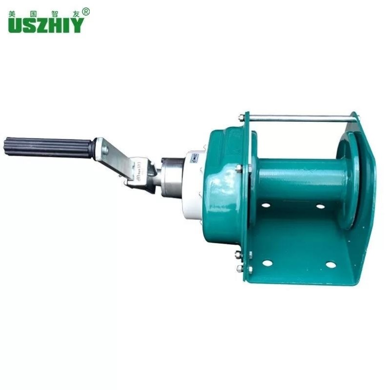 智友USZHIYJC-E-500手摇绞盘多功能提升机P自锁式刹车小型重型钢