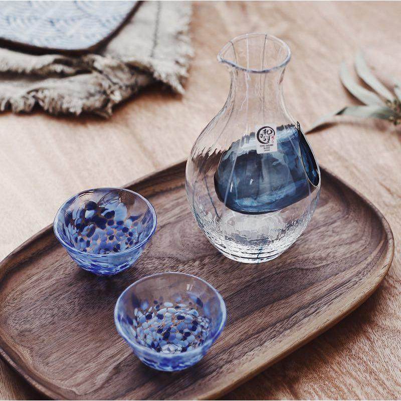 现货 日本进口东洋佐佐木手工玻璃日式冷酒壶温酒器清酒酒具套装