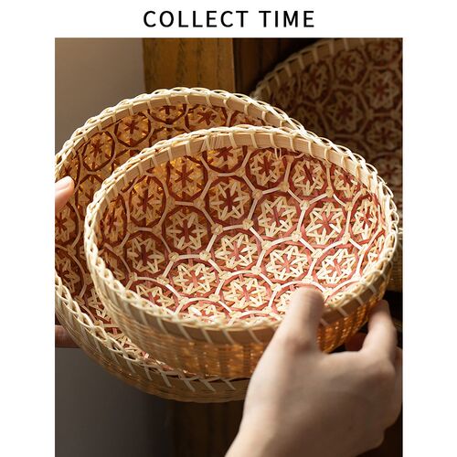 Collect time收集时光 越南手工藤编竹筐收纳筐水果篮收纳整理篮