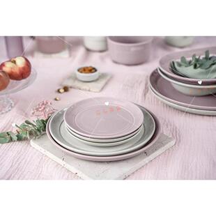 staub松露白 夜樱粉 陶瓷盘子菜盘餐盘圆盘深盘陶瓷碗碟套装家用